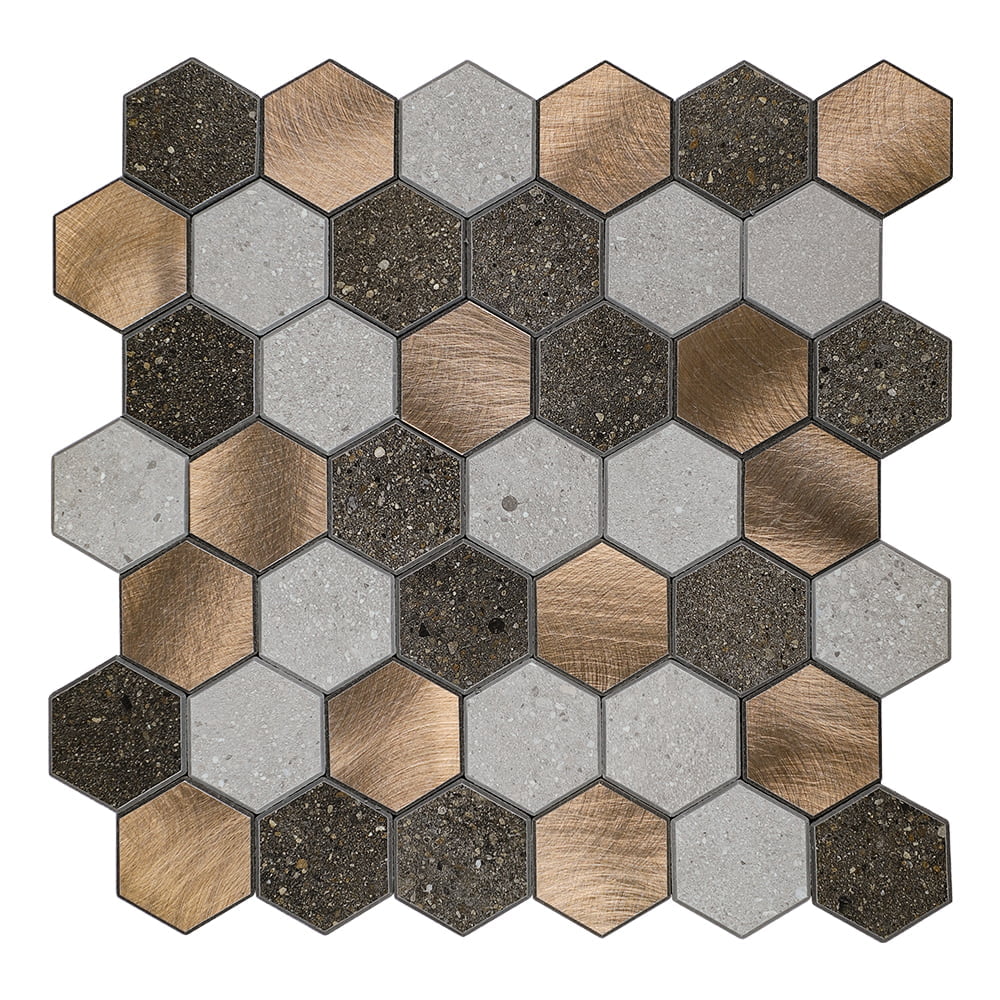 Zelfklevende Mozaïek Steenstrip Hexagon Medium Stone